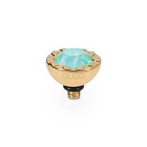 NEW QUDO women's melara ring topper in crystal silky sage delite
